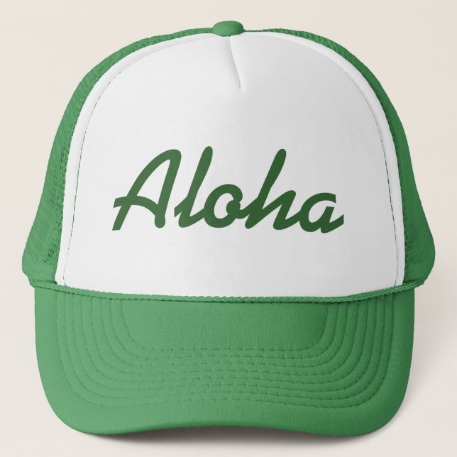 Aloha hattgrönt truckerkeps (Framsida)