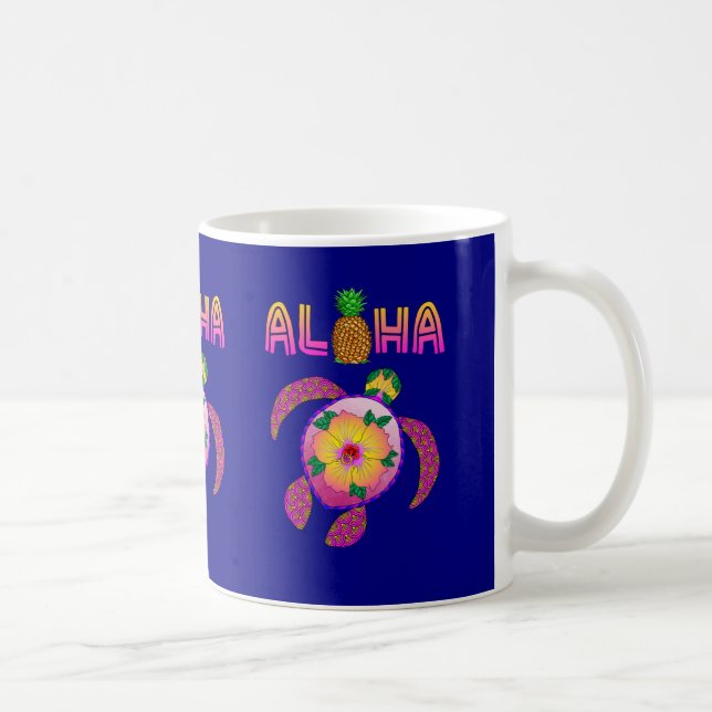 Aloha hawaiansk Honu sköldpadda Kaffemugg (Höger)