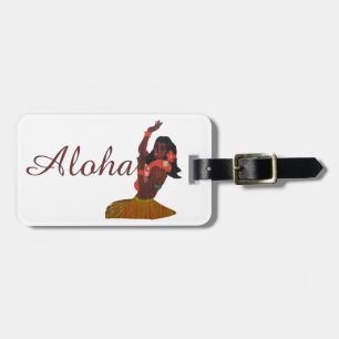Aloha hawaiansk Hula dansare Bagagebricka