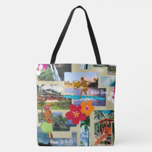 Aloha hawaiansk vintagevykort för paradis tygkasse