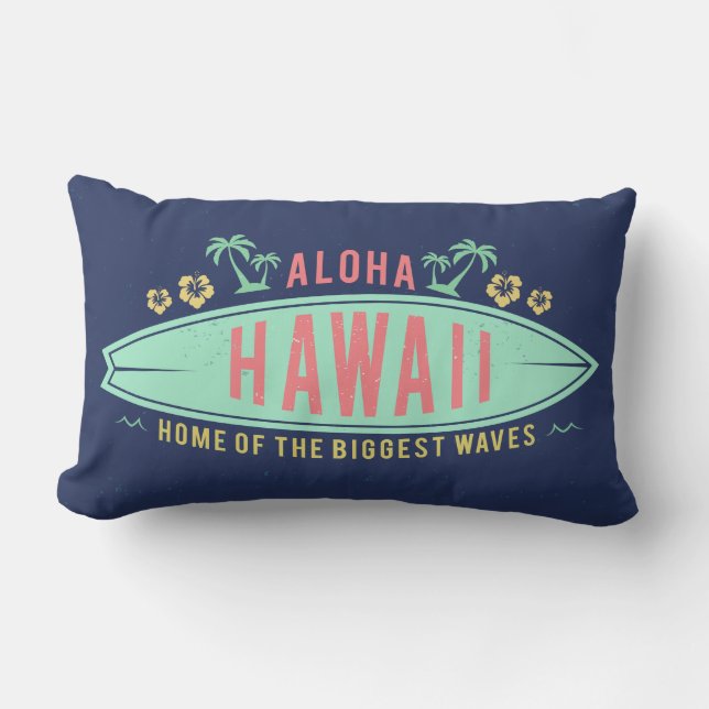 Aloha hawaianska surfaredekorativ kudde (Framsida)