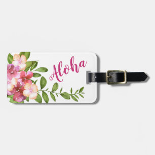 Aloha hawaianskt tropiskt blommabagage bagagebricka