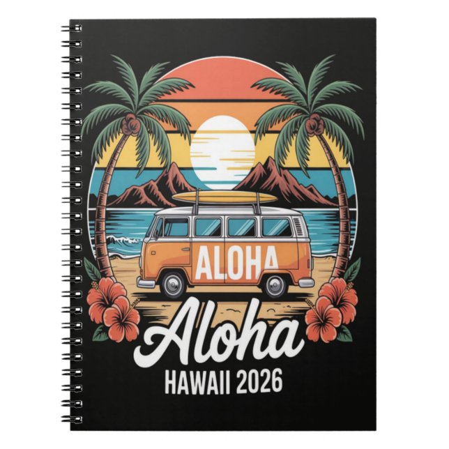 Aloha Hawaii 2026 Anteckningsbok (Framsidan)