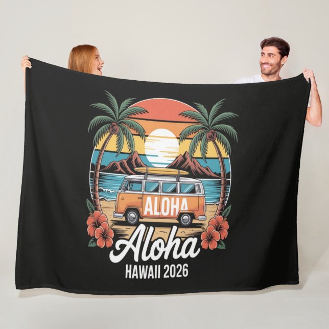 Aloha Hawaii 2026 Fleecefilt (På plats)