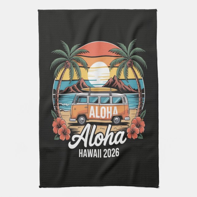 Aloha Hawaii 2026 Kökshandduk (Vertikal)