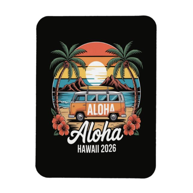 Aloha Hawaii 2026 Magnet (Vertikal)