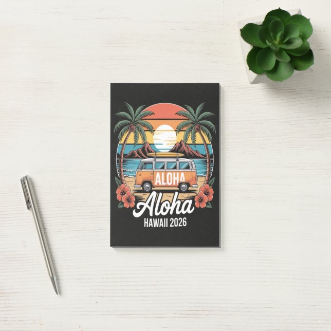 Aloha Hawaii 2026 Post-it Block (Kontor)