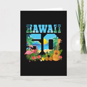Aloha Hawaii 50-årsdag Hawaii Tropisk Hawaiianska Kort