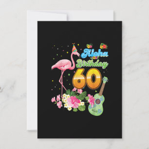Aloha Hawaii 60:e födelsedagen 60 år gammal Flamin Inbjudningar