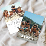 Aloha Hawaii Beach jul Photo Mele Kalikimaka Julkort<br><div class="desc">Skicka varmt tropiskt önskemål med det här Aloha Hawaii-helgdag. Den här mele kalikimaka-Julhälsningar kortet har en 2-fotojulkortsdesign och fångar andan från en hawaiisk jul. Perfekt för att dela ett foto från en familjestrand,  det är ett helgdag för festlig och snyggt typografi för att fira årstiden med ett fullmaktsjokort</div>