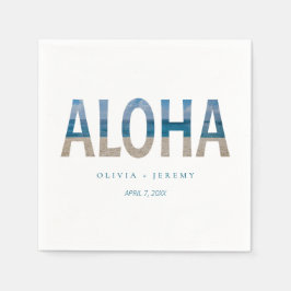 Aloha Hawaii Beach Photo Destination Wedding Pappersservett