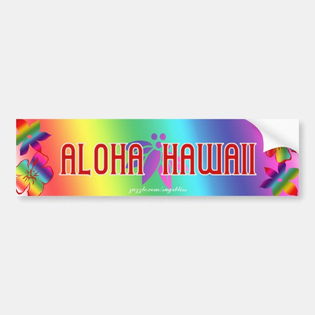 Aloha Hawaii Bildekal (Framsidan)