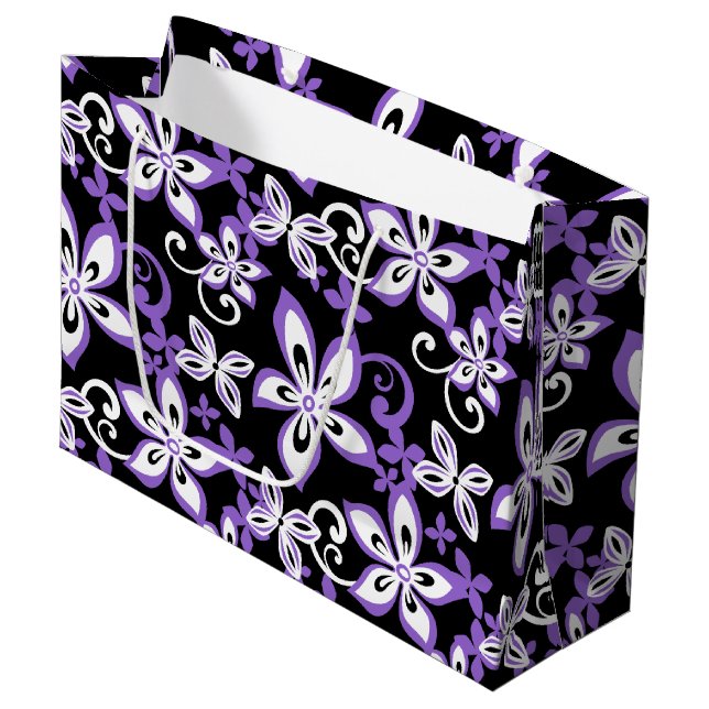 ALOHA HAWAII (BLACK/LILA) Gift Bag (Framsidan Vinklad)