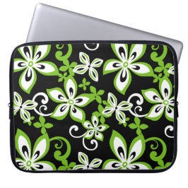 ALOHA HAWAII (BLACK/LIME) Electronics Bag Laptop Fodral