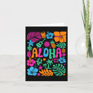 Aloha Hawaii Boho Retro Shaka Hibiscus Vacation Tr Kort