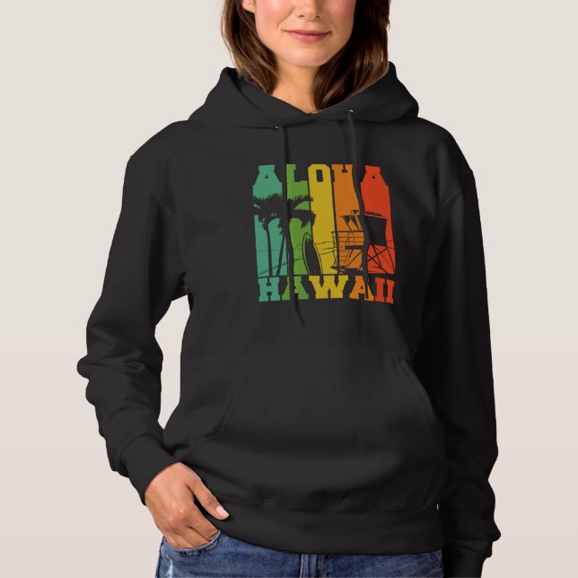 ALOHA HAWAII COLORFUL RETRO T SHIRT (Framsida)