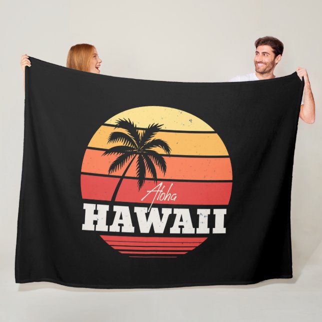 Aloha Hawaii Fleecefilt (På plats)