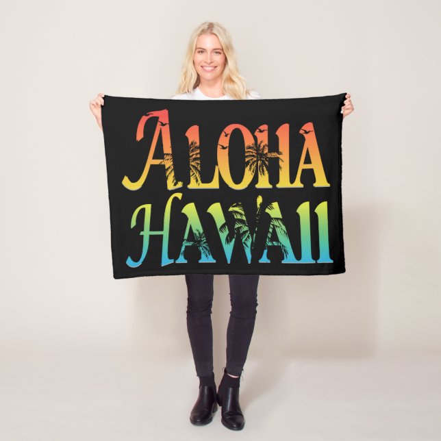 Aloha Hawaii Fleecefilt (På plats)