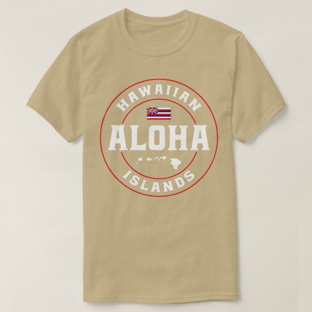 Aloha Hawaii från ön Hawaii Flagga Aloha Hawa T Shirt (Design framsida)