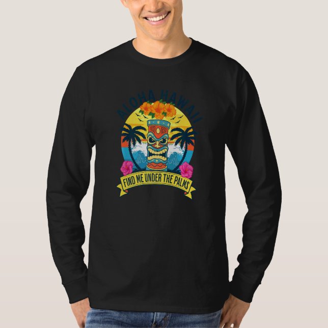 Aloha Hawaii från ön känner Aloha Flowe T Shirt (Framsida)