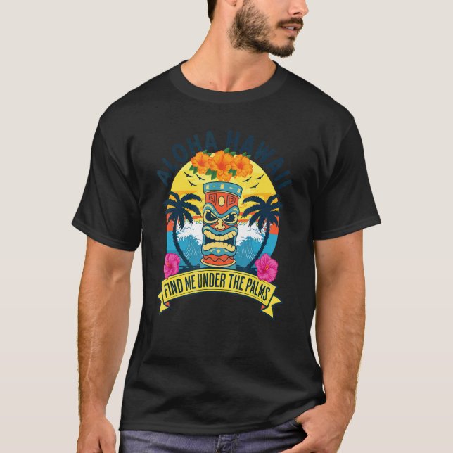 Aloha Hawaii från ön känner Aloha Flowe T Shirt (Framsida)