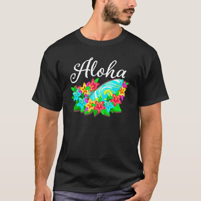 Aloha Hawaii från ön känner Aloha Spiri T Shirt (Framsida)