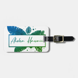 Aloha Hawaii Grönt T-Shirt Keychain Bagagebricka
