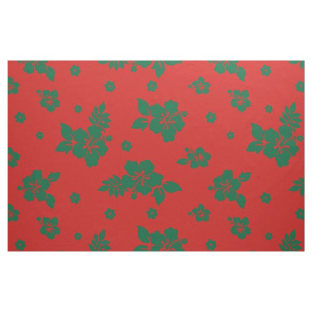 Aloha Hawaii-Grönten på Red jul Mönster Tyg (Fat Quarter)