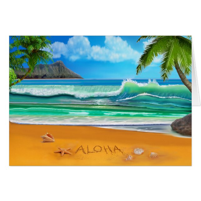 Aloha Hawaii Hälsningskort (Framsidan Horizontal)