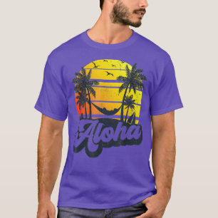Aloha Hawaii Hawaii Handflatan Träd Beach Vac T Shirt