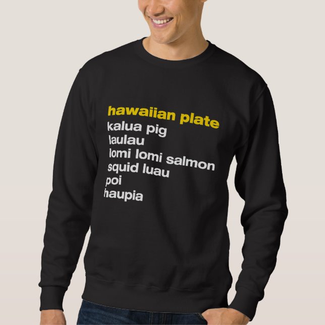 Aloha Hawaii Hawaii Plate Lunch food Lång Ärmad Tröja (Framsida)