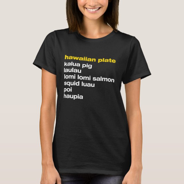 Aloha Hawaii Hawaii Plate Lunch food T Shirt (Framsida)