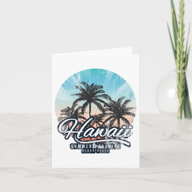 Aloha Hawaii Hawaii Tee Beach Vacation Costume L Kort (Framsida)