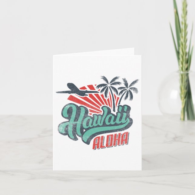 Aloha Hawaii Hawaii Tee Beach Vacation Costume L Kort (Framsida)