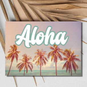 Aloha Hawaii Hawaiian Island Bröllop spara datum Datumet