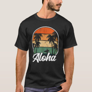 Aloha Hawaii Hawaiian Island Handflatan Beach Surf T Shirt