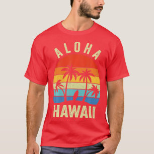 Aloha Hawaii Hawaiian Island Handflatan Beach Surf T Shirt