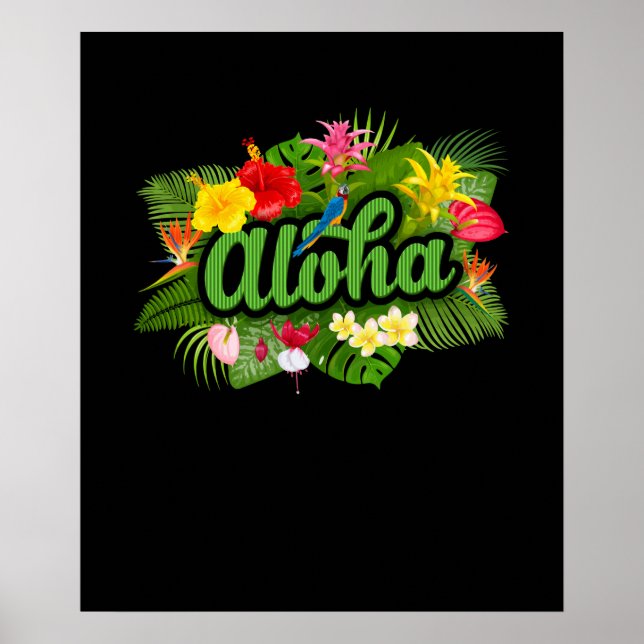 Aloha Hawaii Hawaiian Island Poster (Framsidan)