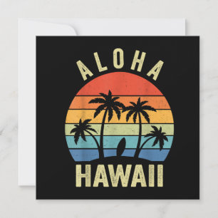 Aloha Hawaii Hawaiian Island Shirt Handflatan Beac Inbjudningar