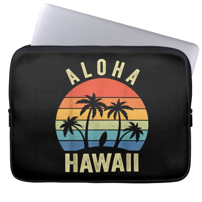 Aloha Hawaii Hawaiian Island Shirt Handflatan Beac Laptop Fodral (Framsidan)