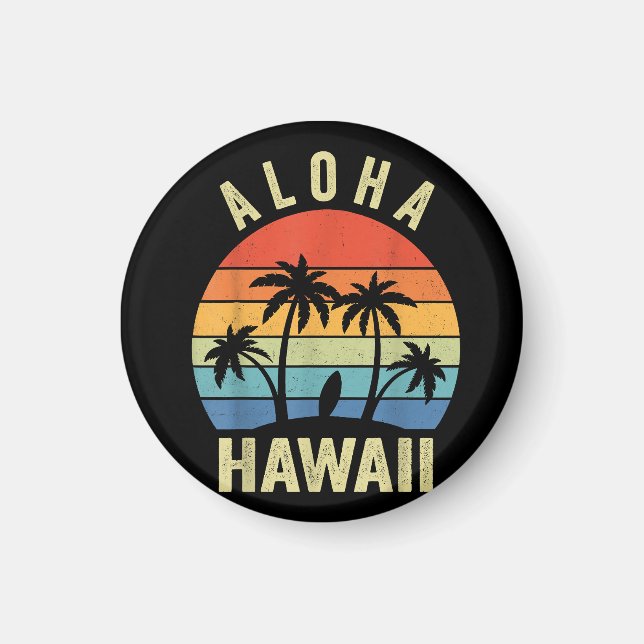 Aloha Hawaii Hawaiian Island Shirt Handflatan Beac Magnet (Framsidan)