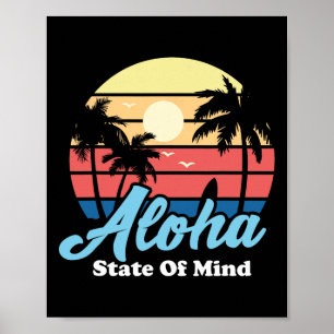 Aloha Hawaii Hawaiianskt Beach Surfare Surfing Sou Poster