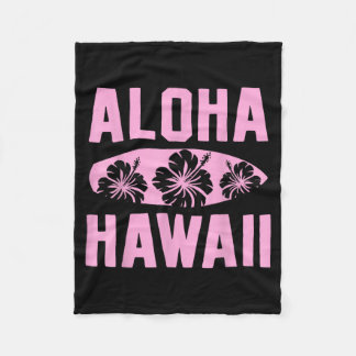 Aloha Hawaii Hawaiianskt Sommar Tropisk Present Fleecefilt