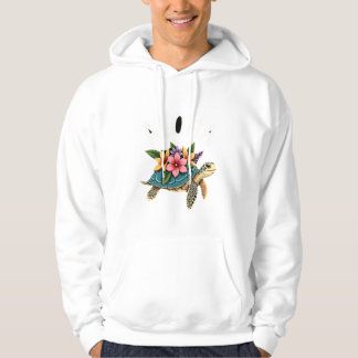 Aloha Hawaii Hawaiisk skjorta Sköldpadda Hibiskus Hoodie