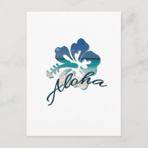 Aloha Hawaii Hibiscus Flower Vykort