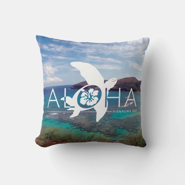 Aloha Hawaii Honu sköldpadda Kudde (Framsida)