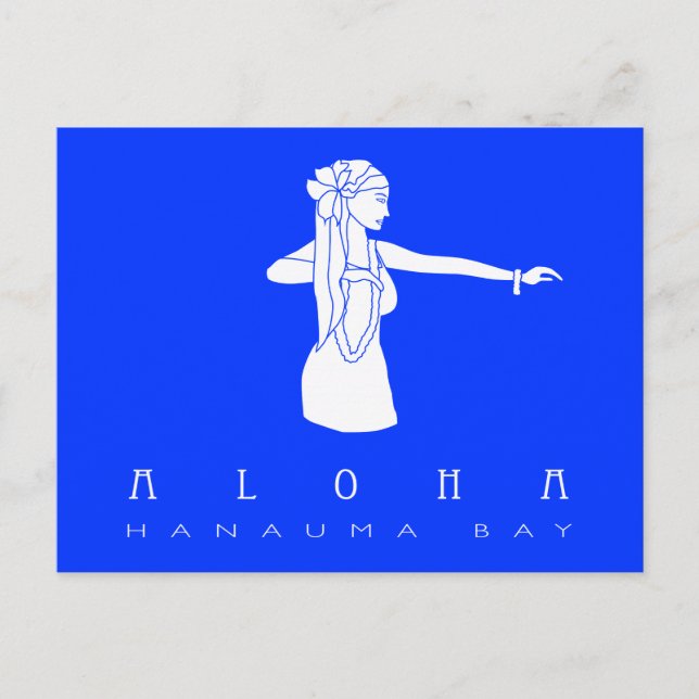 Aloha Hawaii Hula Dancer Vykort (Framsida)