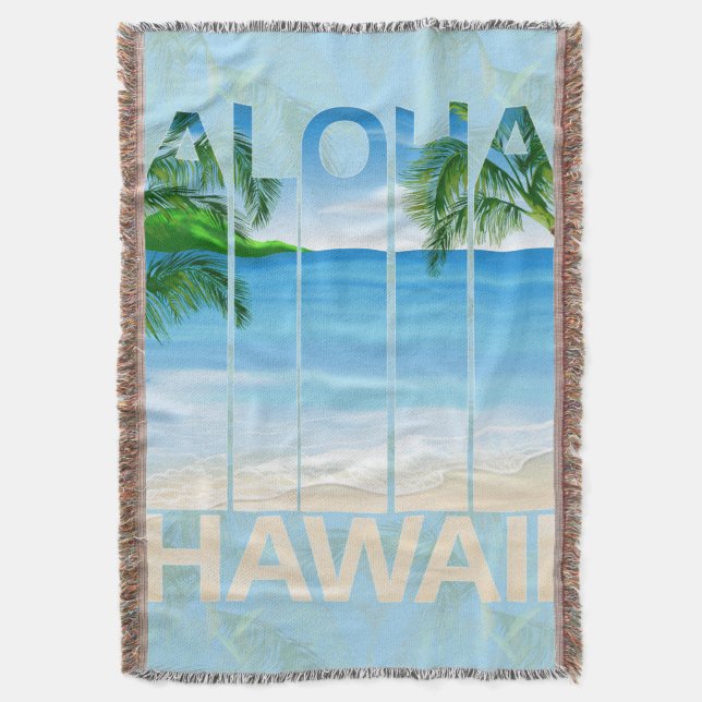 Aloha Hawaii Island Beach Filt (Framsidan Vertikal)