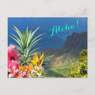 Aloha Hawaii Landskap och Flora Vykort