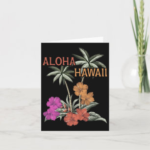 Aloha Hawaii Luau Hawaiian Hibiscus Flowers Vacati Kort